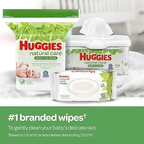 Huggies Natural Care Sensitive Baby Wipes, Unscented, Flip-Top