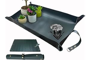 BIUWING Leather Plant Repotting Mat,Thickened Waterproof Transplanting Mat,Indoor Succulent Potting Mat for Transplant and Mess Control