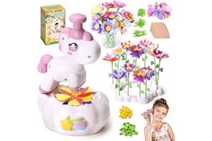 RISUNTOY Kids Flower Press Kit-DIY Fabric Flower Craft Kits with 110 Petals 30 Centers Stems Buds,5 Wraps & Tapes,STEM Bouquet Toys Compatible with Flower Maker,Christmas Birthday Gifts for Kids 3+