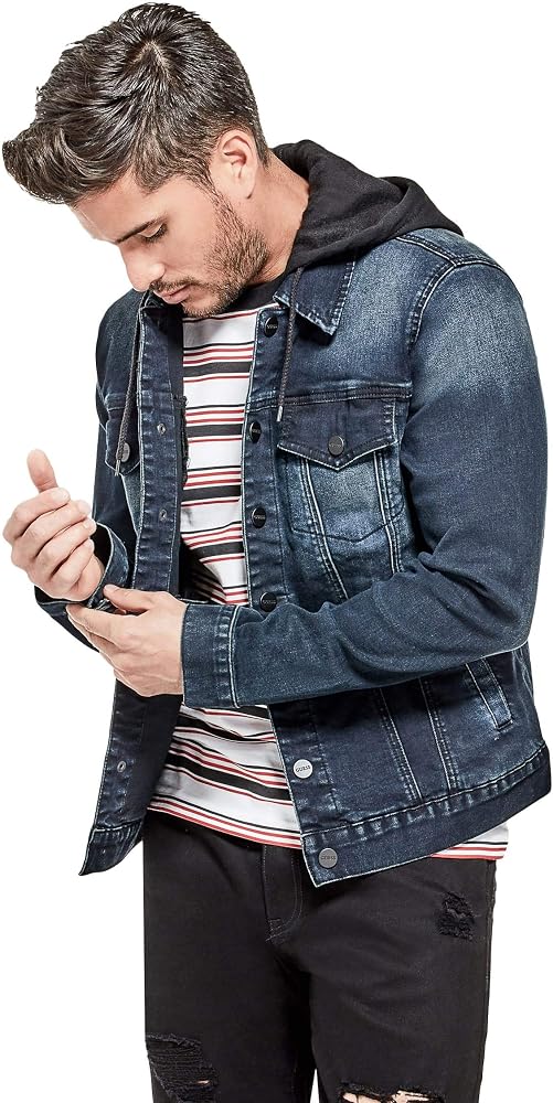 GUESS Factory Men's Vertix Hooded Super 
