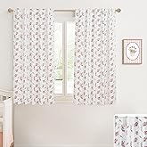 Short Blackout Curtains for Bedroom Girls,Pink Cute Floral Pattern Decorative Bathroom Curtains Window 45 Inches Long
