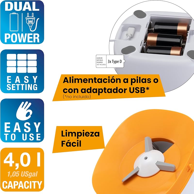 Risto Pet Dispensador Automático de Comida para Perros y Gatos, Programable, 4 L de Capacidad, Doble Potencia, 6 Comidas al Día, Pantalla Retroiluminada, Comedero de Acero Inoxidable