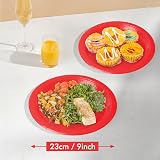 PARTY GO 50 Red 9 Inch Paper Plates Disposable Party Supplies view 3