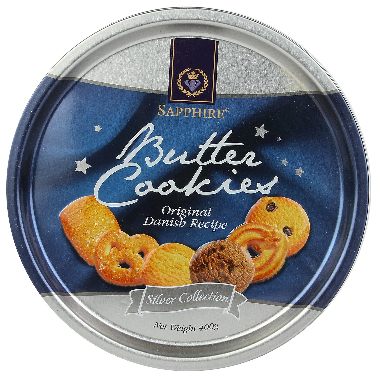 Sapphire Butter Cookies, Silver Collection, 400g Amazon.in Grocery