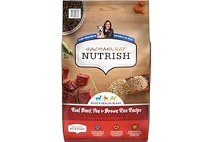 Rachael Ray Nutrish Premium Natural Dry Dog Food with Added Vitamins, Minerals & Taurine, Real Beef, Pea, & Brown Rice Recipe, 28 Pounds (Packaging May Vary)