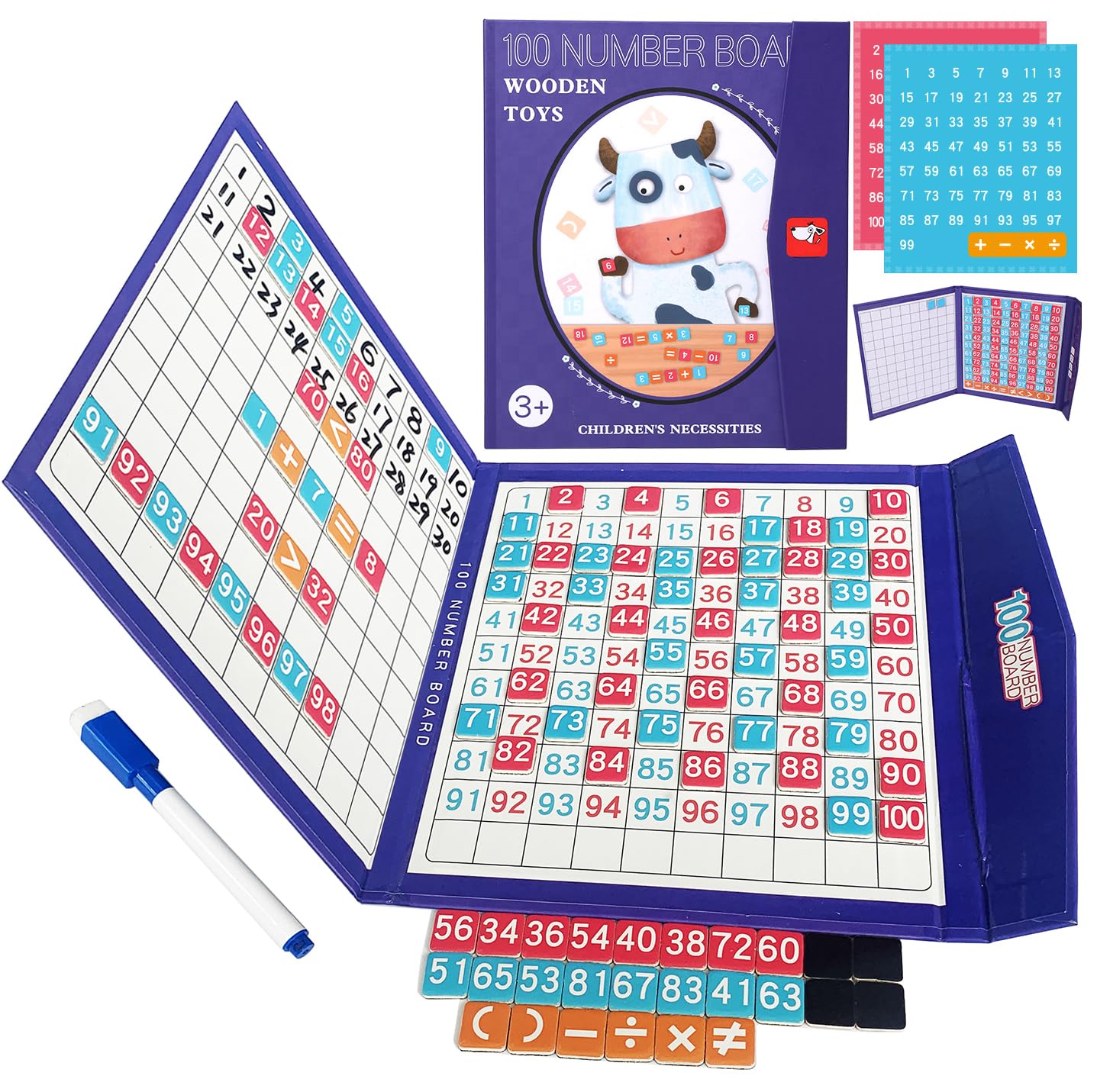 Flzoaveus Magnetic Numbers Hundred Board Puzzle