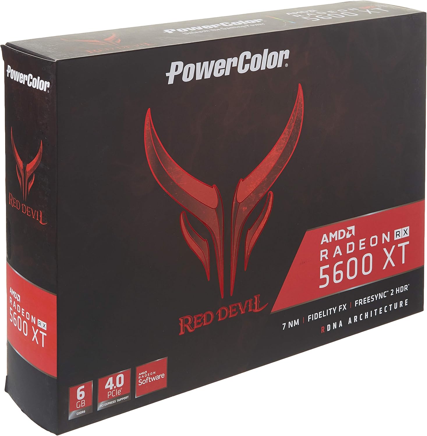 Amazon Com Powercolor Red Devil Amd Radeon Rx 5600 Xt 6gb Axrx 5600xt 6gbd6 3dhe Oc Computers Accessories