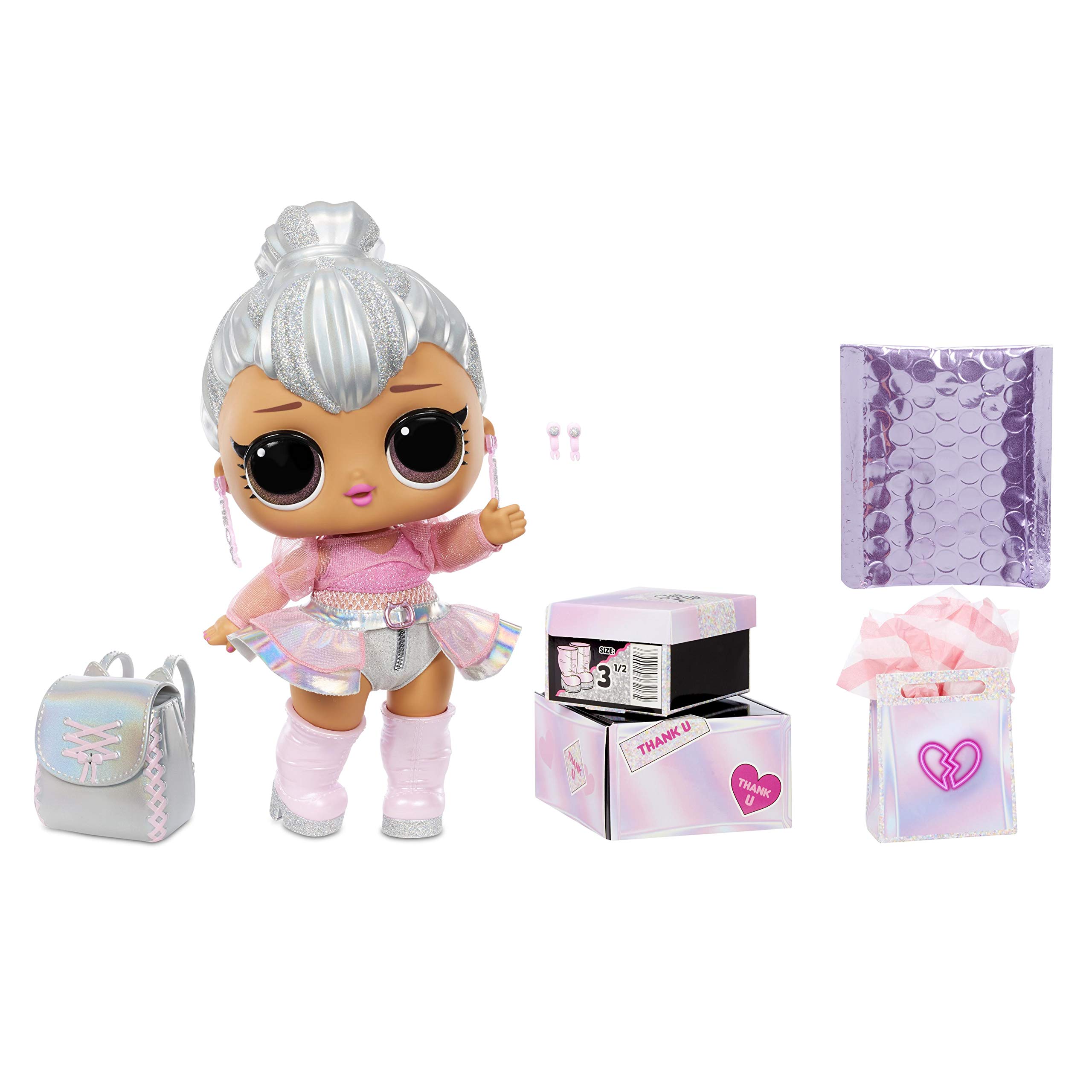 LOL Surprise! Big Baby, Kitty Queen Large Doll With Fashion Surprises, Shoes, Doll Clothes And Accessories, Includes Playset Desk, Chair and Backdrop, Collectible Dolls For Boys and Girls Ages 3+
