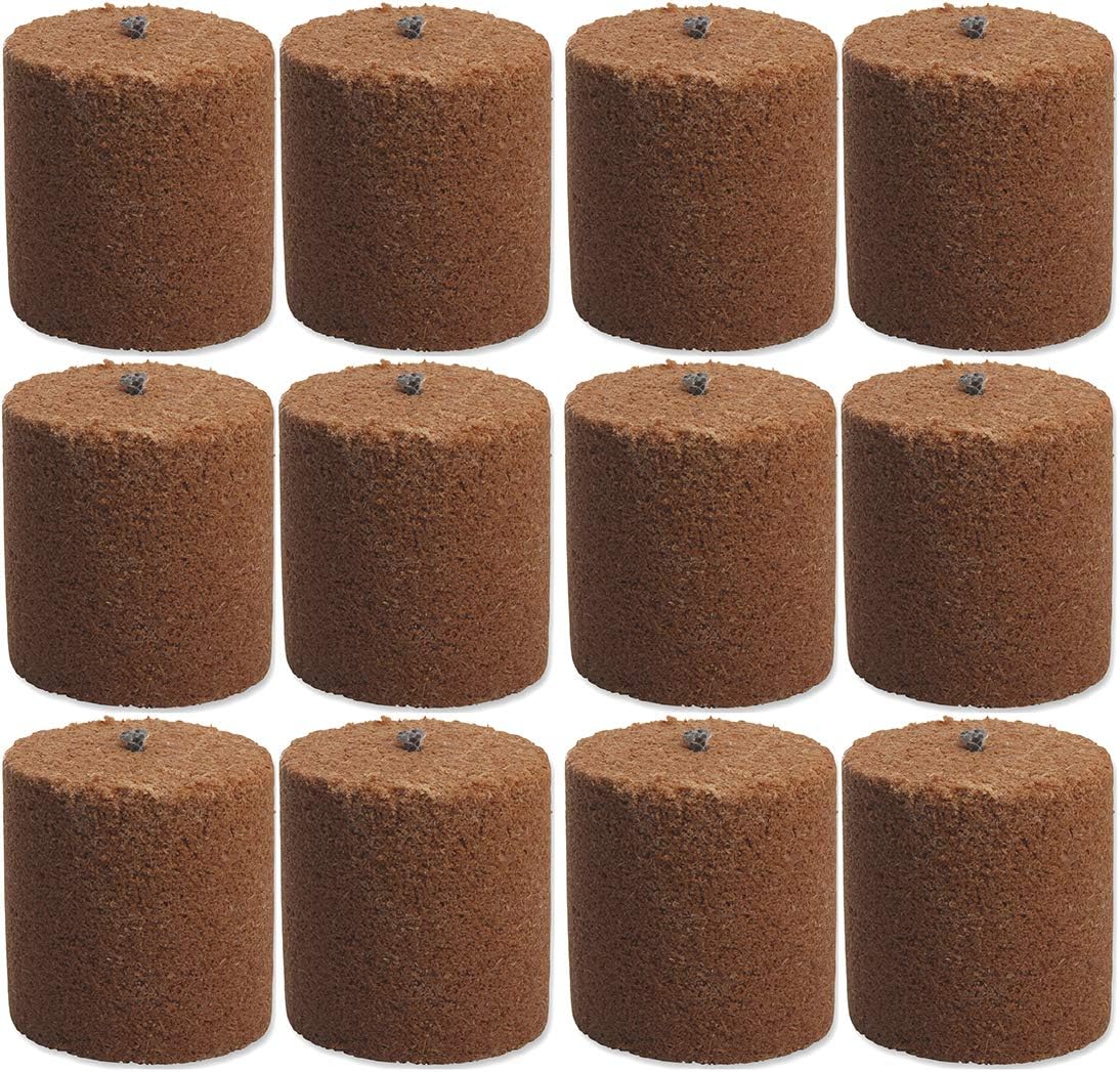 12x Holzspäne Brennelemente für Gartenfackel Feuerschale Feuersäule 8,5cm