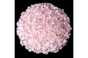 XIANNVXI 1.75lbs Aquarium Gravel Rocks Rose Quartz Natural Polished Healing Crystals Chip Bulk Succulent Rocks for Plants Terrarium Supplies Fish Tank Gravel Vase Filler Decorative Stones