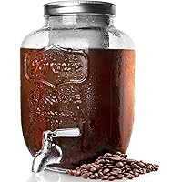 Cold Brew Coffee Maker 1 Gallon, Cold-Brew Maker with Stainless Steel Spigot and Removable Mesh Filter,Cold Brew Pitcher…