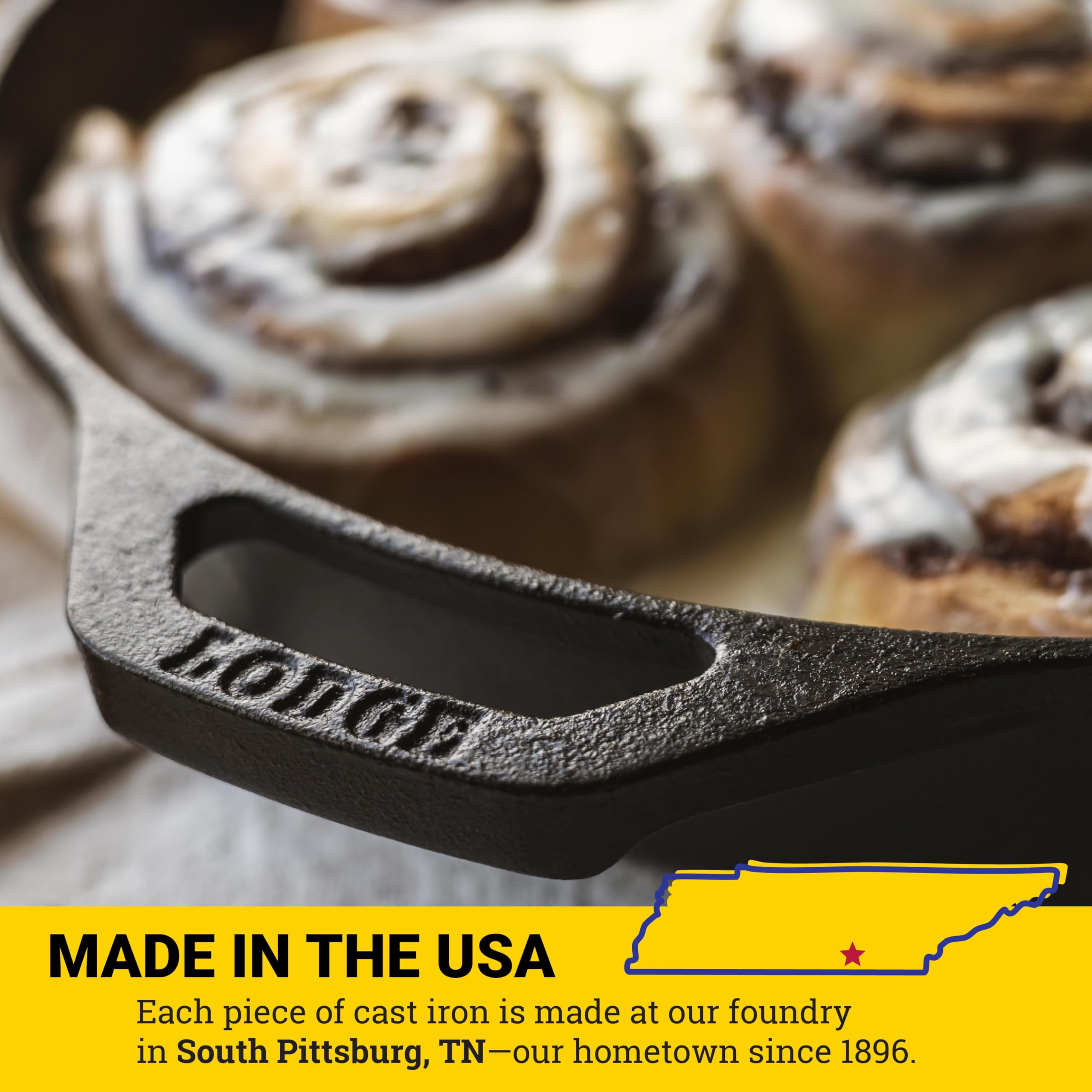 Lodge Pre-Seasoned Cast Iron Skillet Set - Set Includes 8 Inch Skillet, 10.25 Inch Skillet, and 12 inch Skillet - 3 Piece