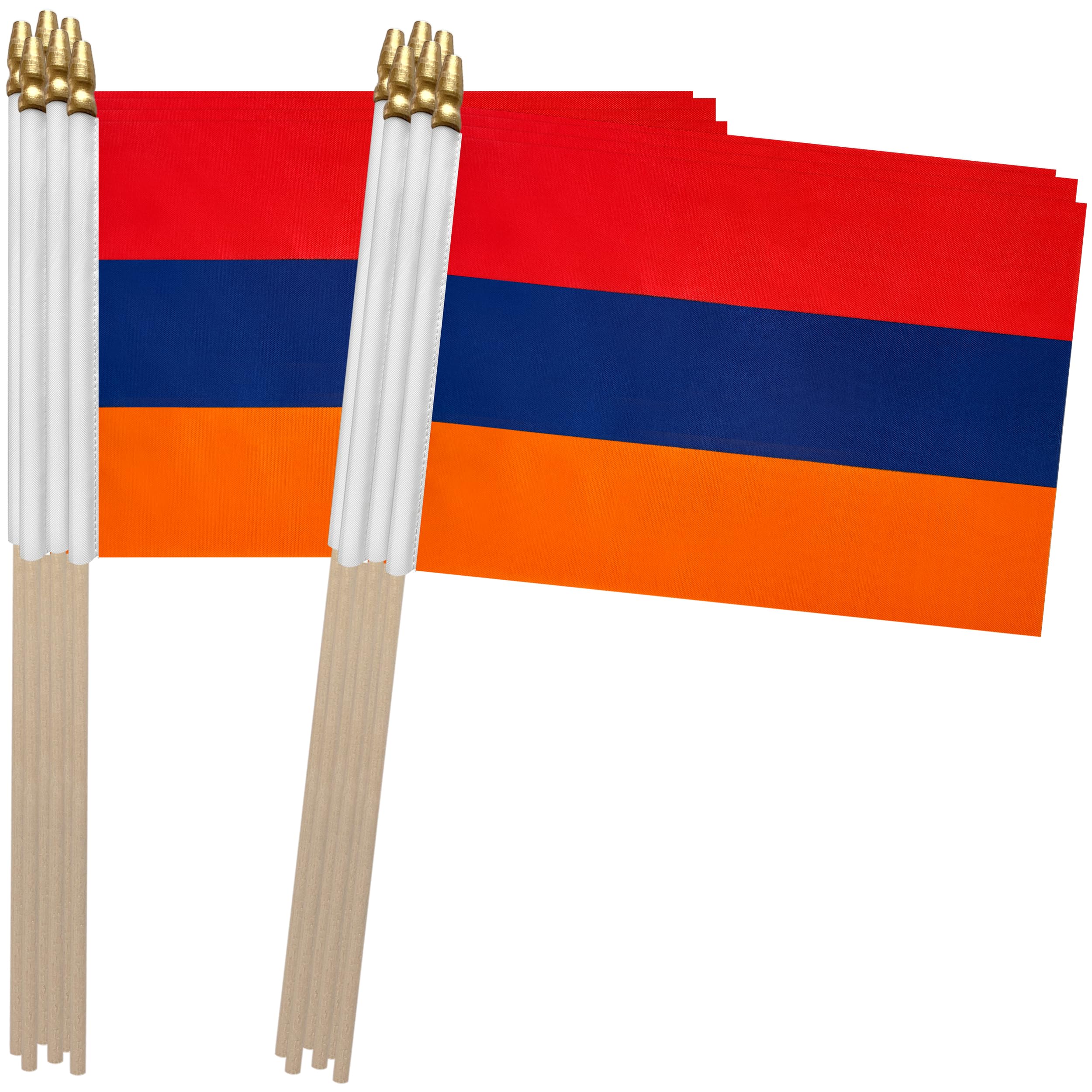 Photo 1 of TSMD Armenia Stick Flag Armenian Small Mini Hand Held Flags,5x8 Inch,12 Pack