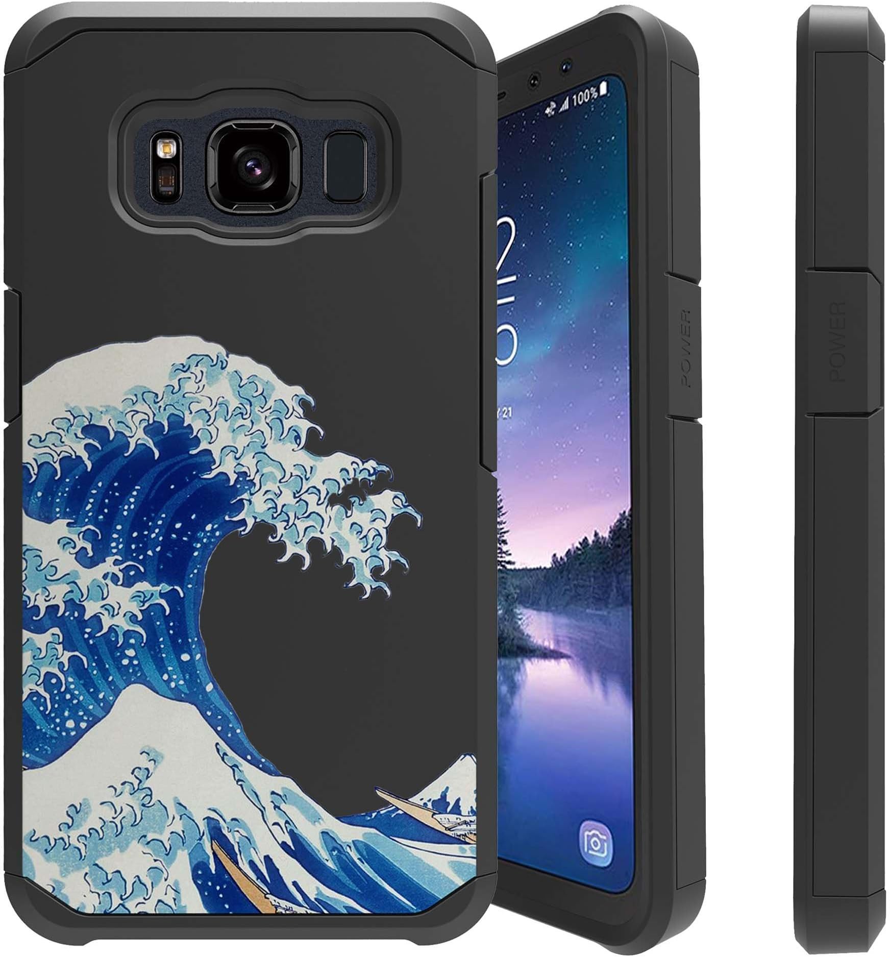 Untouchble Case for S8 ACTIVE, Samsung Galaxy S8 Active Case [Shock Bumper Case] Shock Absorbing Drop Protection Dual Layer Case - Blue Ocean Waves