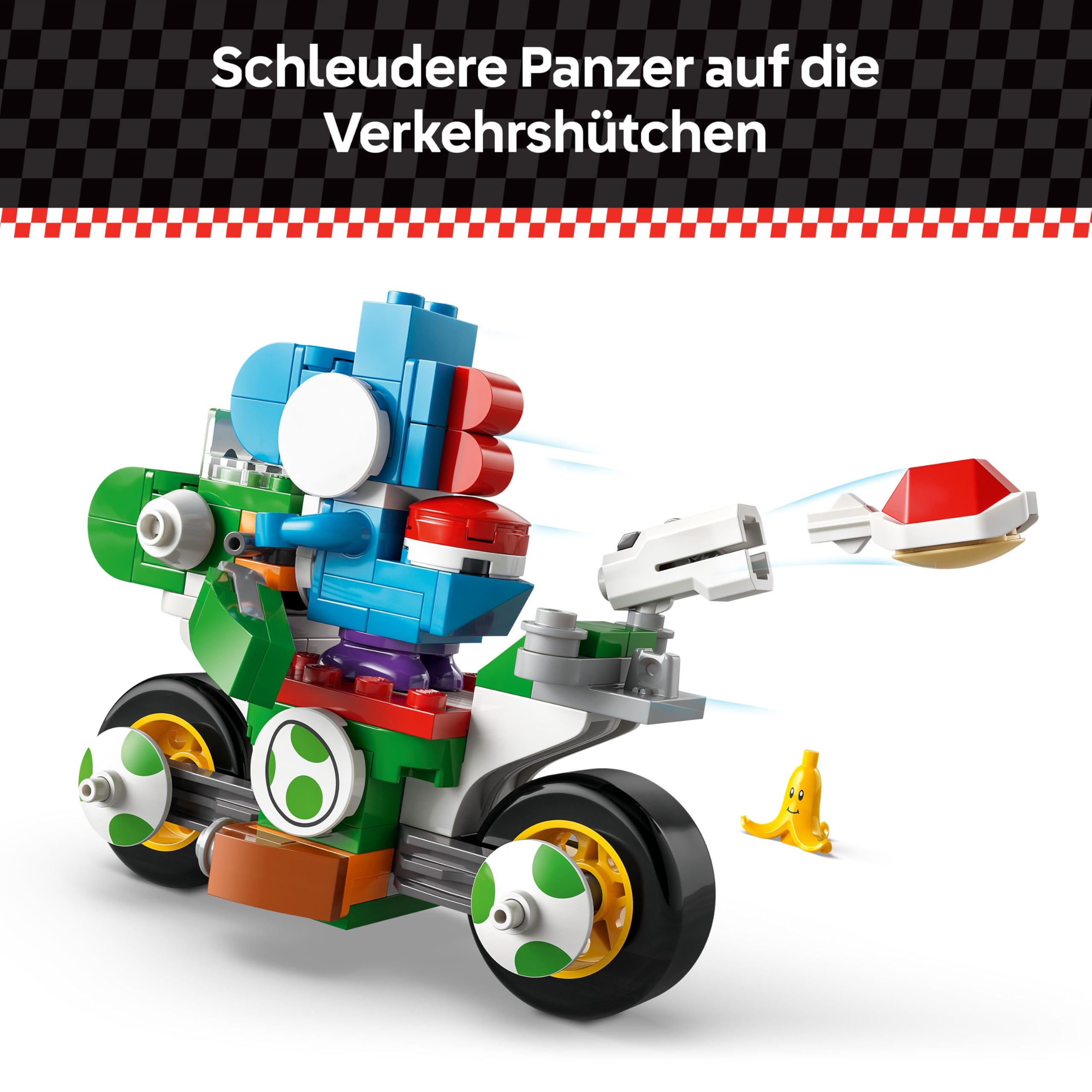 LEGO Super Mario: Mario Kart – Yoshi-Bike, Nintendo Abenteuer-Set zum Sammeln, Geschenk für Kinder, Jungen, Mädchen und Gamer ab 7 Jahren, Sammlerstück mit Yoshi Figur 72031 5