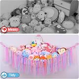 MHJY Toy Hammock Net with LED Light Large Corner Organizer view 3