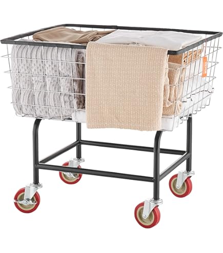 Amazon.com: CHAMINUSA Laundry Cart Chrome Coated with Double Pole