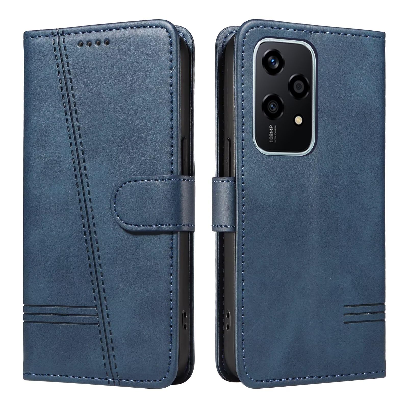 Bnvdfre Case for Xiaomi Redmi Note 13 Pro 5G Case Flip Shockproof PU Leather with Card Slots Magnetic Kickstand Protective Wallet Phone Case Compatible with Xiaomi Redmi Note 13 Pro 5G, Blue