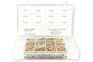 WICKS AIRCRAFT Countersunk Head, Solid Aluminum Rivet Kit, 3,900 Hard Rivets MS20426AD