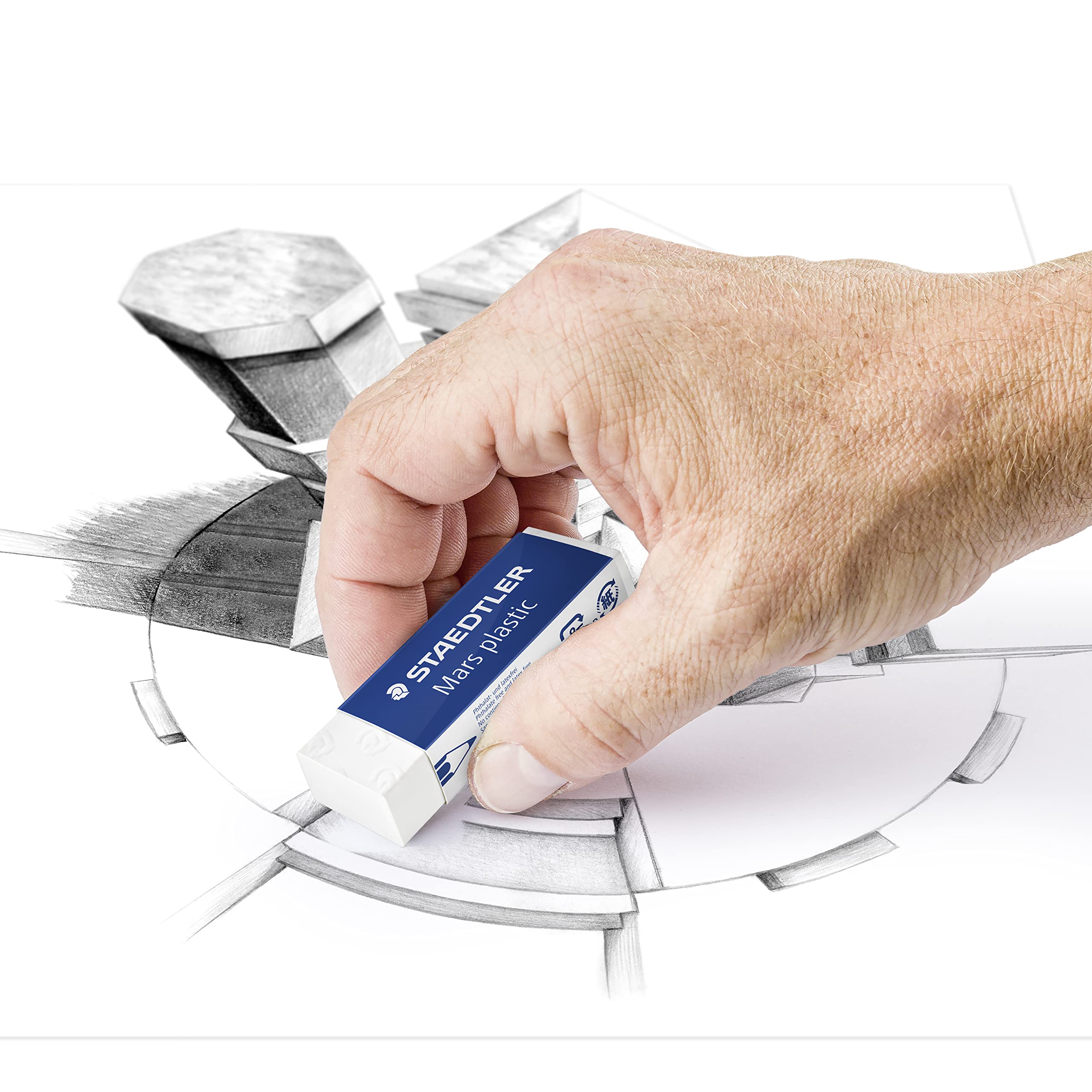 STAEDTLER Mars Plastic Erasers, 4 Pack