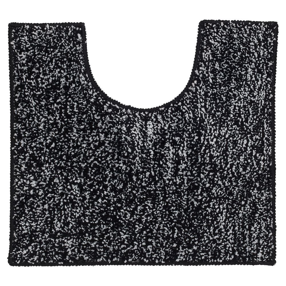 Sealskin Carpet Bath Contour Toilet, Cotton, Black, 50 x 45 x 3 cm