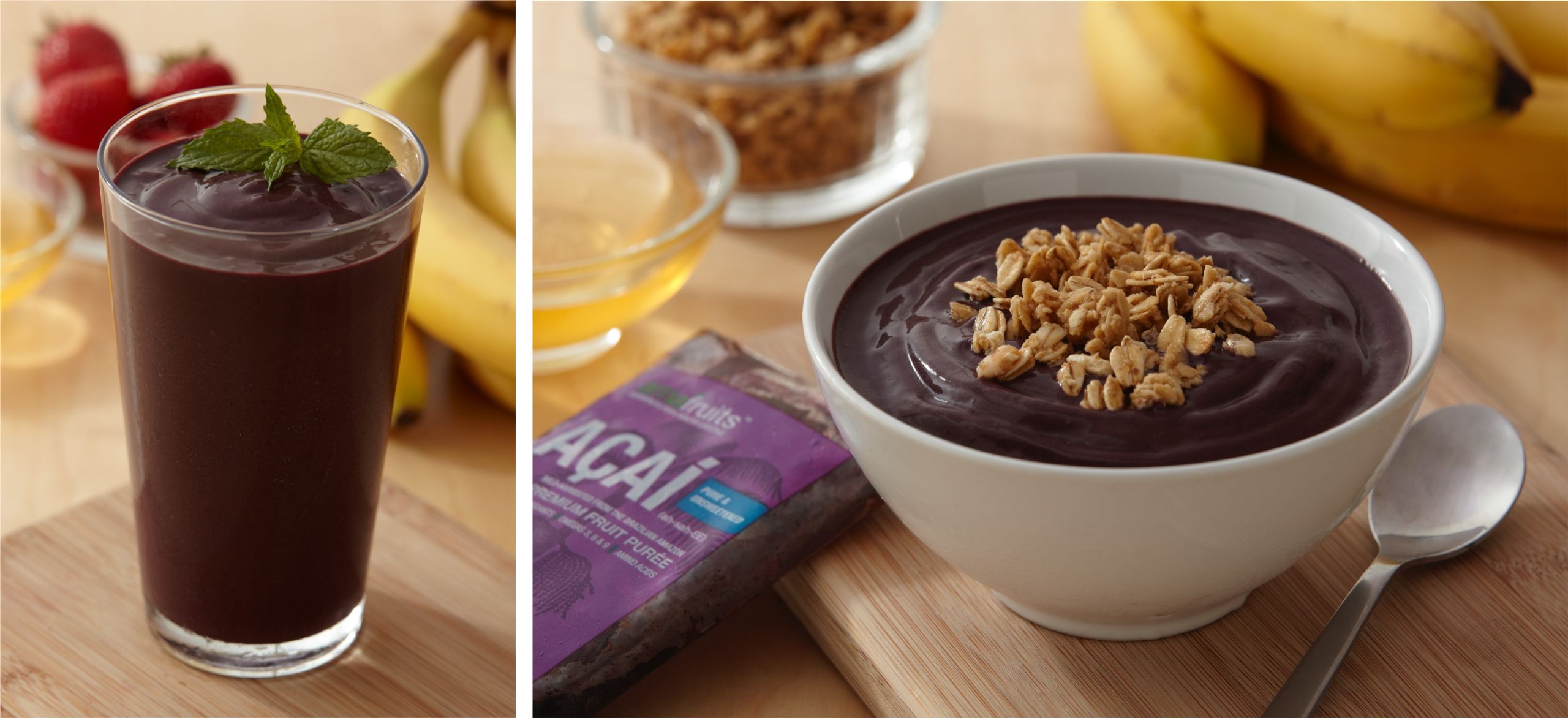 Amafruits Acai Berry Puree - Pure & Unsweetened - 24 x 3.5 oz. Packs