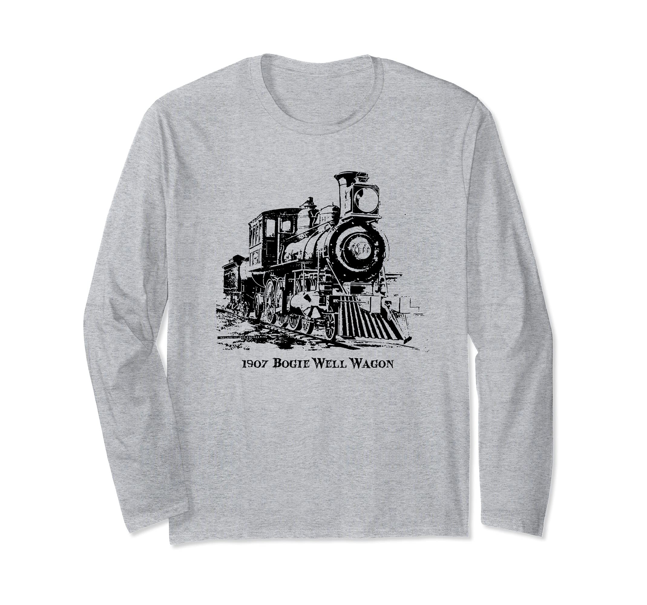 Vintage Locomotive Train Railroad Bogie Well Wagon 1907 Long Sleeve T-Shirt