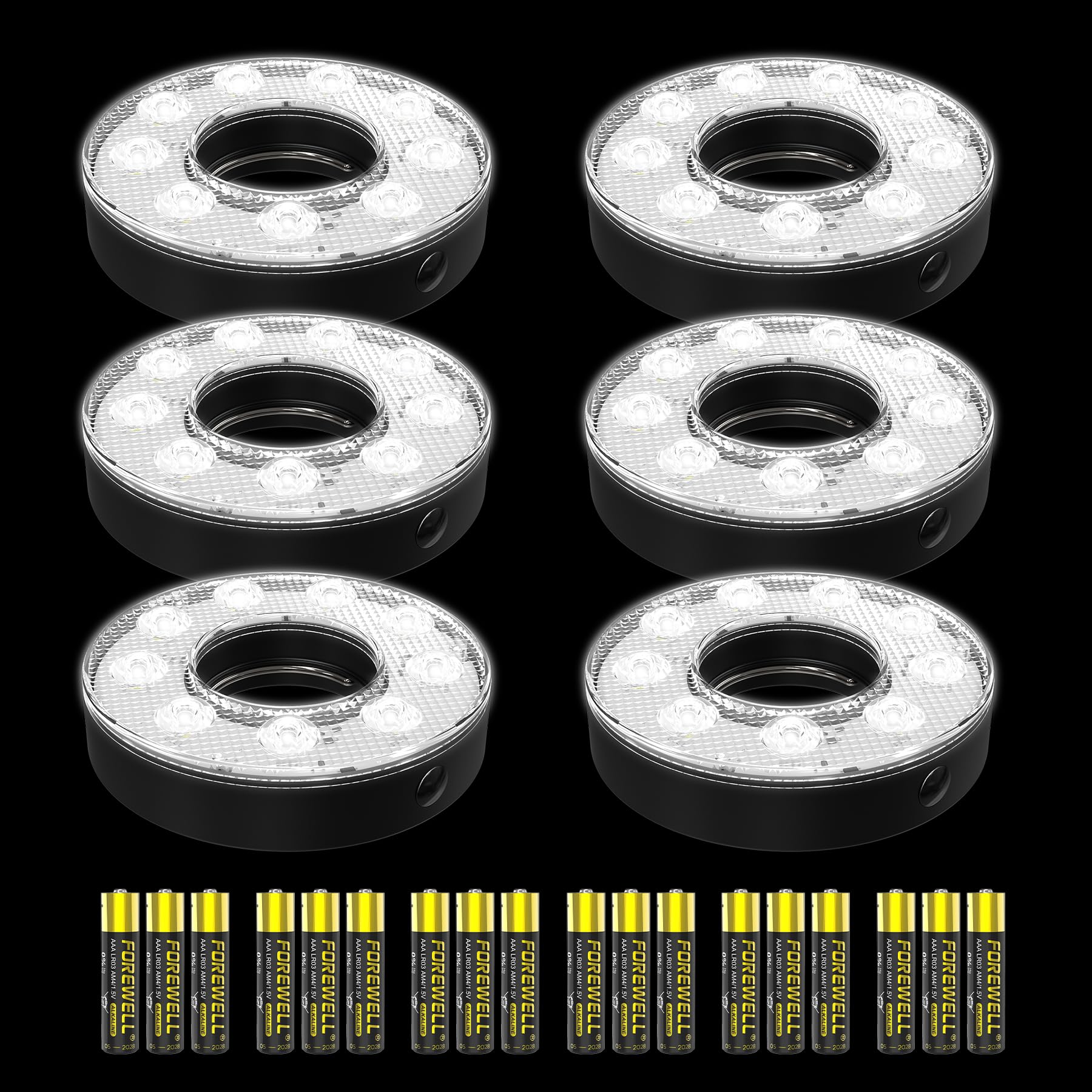 Photo 1 of KINGTOP LED Golf Hole Light (6-Pack) – Battery Powered, 3 Modes Cool White – USGA Standard Size, Anti-Glare Lens, Night Golf Hole Cup Illumination for Backyard Practice Putting Greens