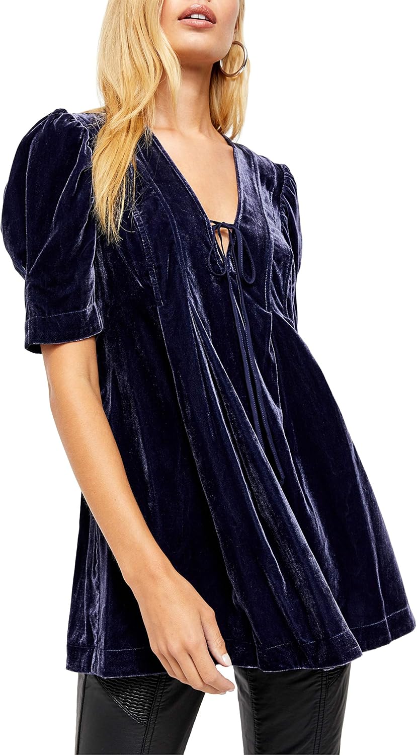 velvet tunic tops