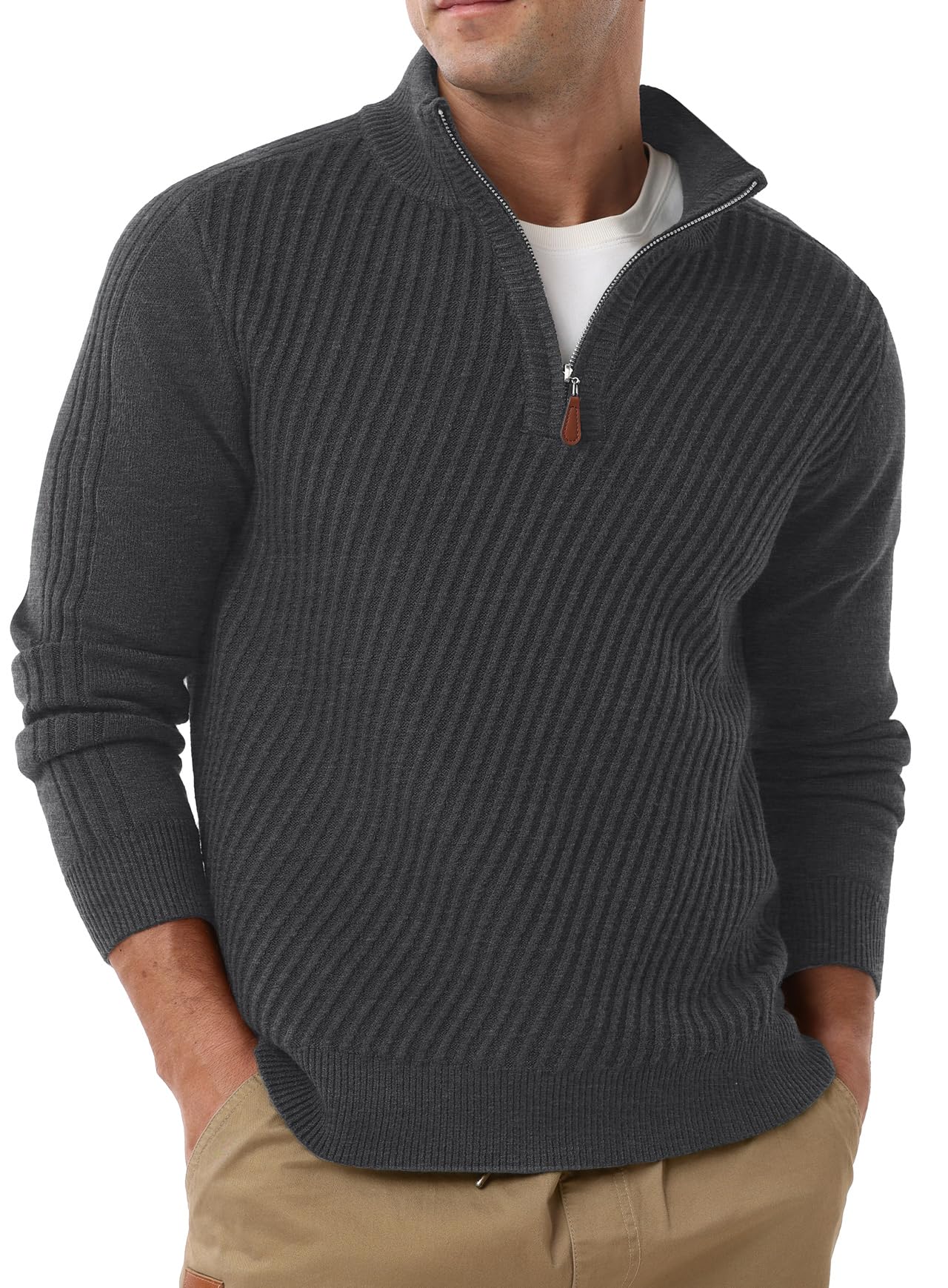 Photo 1 of ***SIMILAR PRODUCT*** Sailwind Mens Casual Quarter Zip Pullover Sweaters Slim Fit Knit Sweater for Winter Dark Blue. S