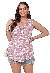 OFEEFAN Womens Summer Tops V Neck Tank for Women
