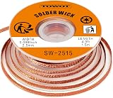 TOWOT Solder Wick S Desoldering Wick Braid 2.5mm 5' No-Clean Flux