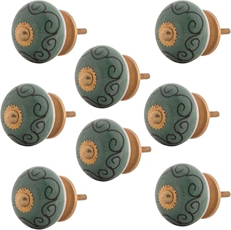 Boutons De Portes Bricolage 8 Boutons De Meuble En Porcelaine Ceramique Poignees Pour Meuble Tiroir Armoire