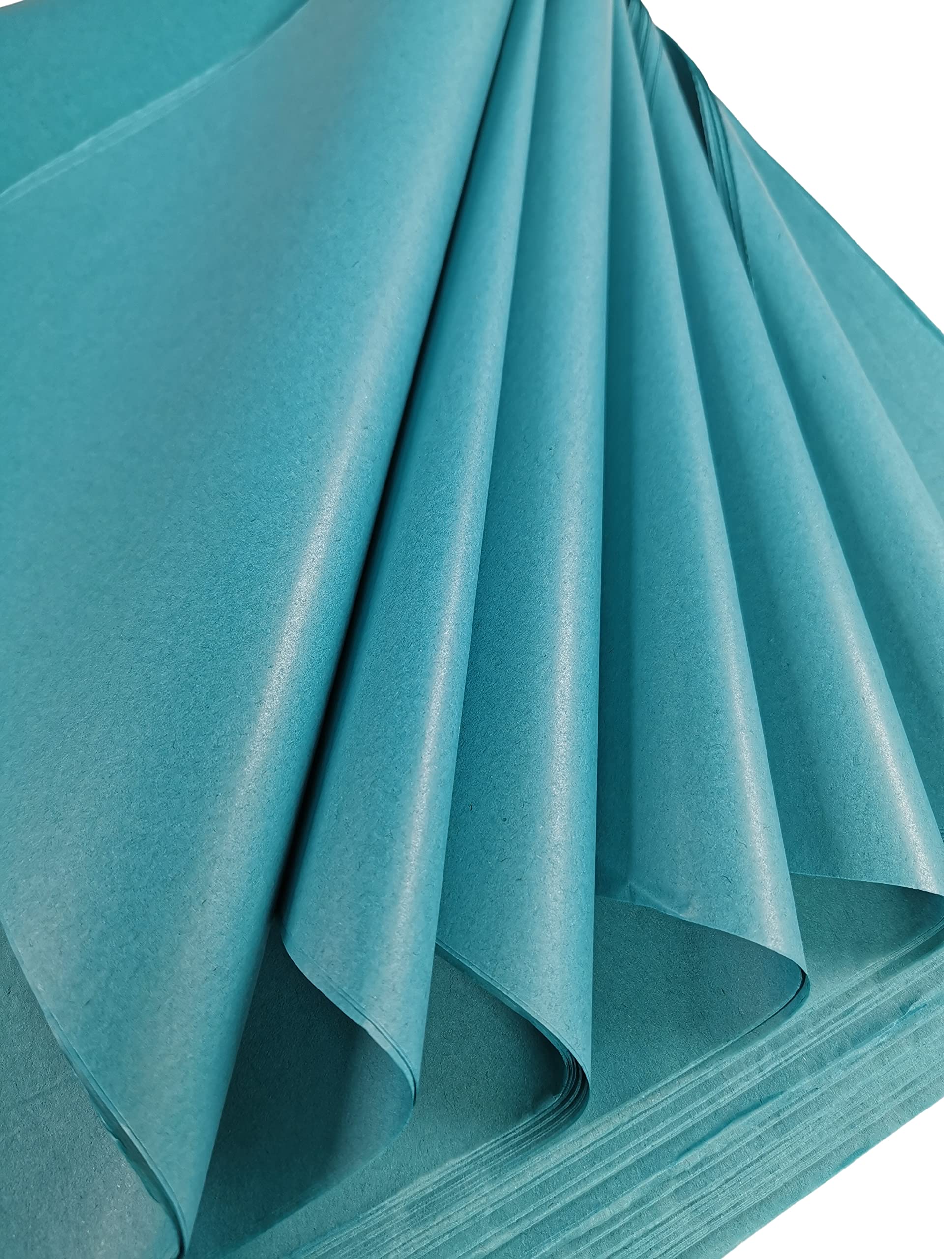 Turquoise Blue Tissue Paper Sheets for Wrapping 25 Large Sheets, Acid Free Art Paper, Perfect for Gift Wrap, Storage, Packing, Art & Craft Bulk Pack Archiving Shredding 70 x 50cm Sheet Size