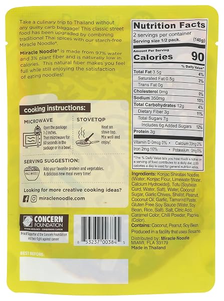 MIRACLE NOODLE READY TO EAT PAD THAI, 9.9 OZ