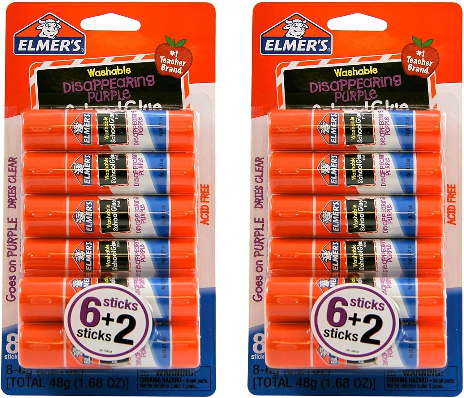 Elmer's Non-Toxic Glue Stick (Disappearing Purple), 16 Count (16): Industrial & Scientific