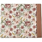 Little Jump Boho Vintage Floral Muslin Blanket Baby Quilt - Silky Soft and Breathable Crib Blanket for Daycare - Large 47" x 47" - 2 Layers Toddler Summer Blankets for Girls (Vintage Floral-2)