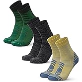 DANISH ENDURANCE Hiking Socks, Lightweight, Merino Wool Socks for Men & Women, Moisture Wicking & Thermal, 3 or 5 Pack