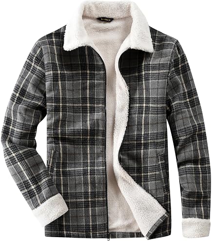 Amazon.com: Fozexi Women's Sherpa Lined Jackets Sherpa Turn-Down
