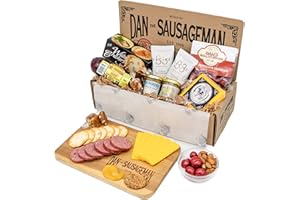 DAN THE SAUSAGEMAN Dan's Gourmet Gift Basket - Savory Sausage, Wisconsin Cheese, Chocolate Cherries