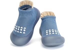 BACSAC Infant Walking Shoes Baby Sock Shoes with Soft Rubber Sole, Non-Slip Toddler Slippers for boys and girls, Breathable Sneakers