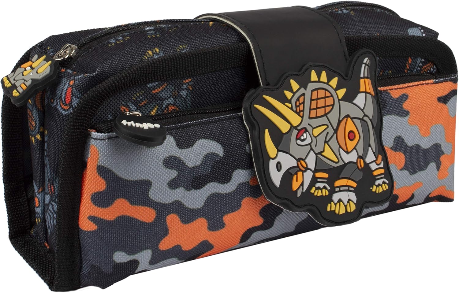 fringoo SiliconePatchPencilCase-Parent, Dinosaur Robot, Modern, Robot Dinosaur
