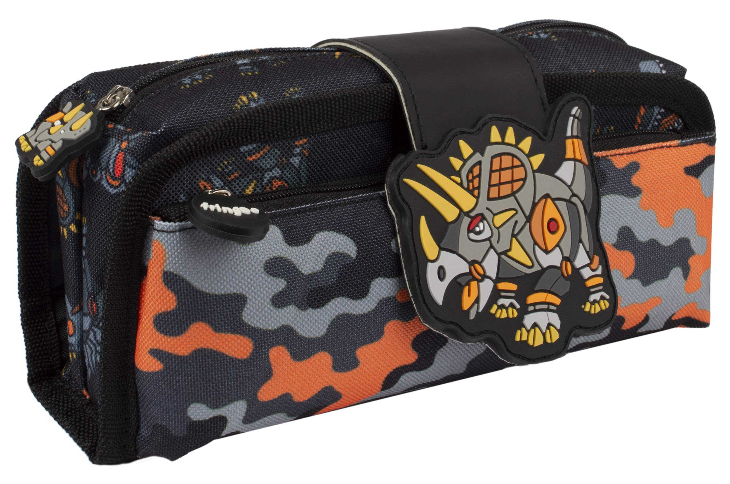 fringoo SiliconePatchPencilCase-Parent, Dinosaur Robot, Modern