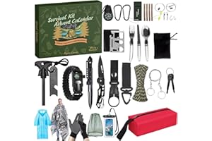SEAN'S CHOICE Survival Kit Advent Calendar for Men 2025, 24-Day Christmas Countdown with Outdoor Tools, for Men