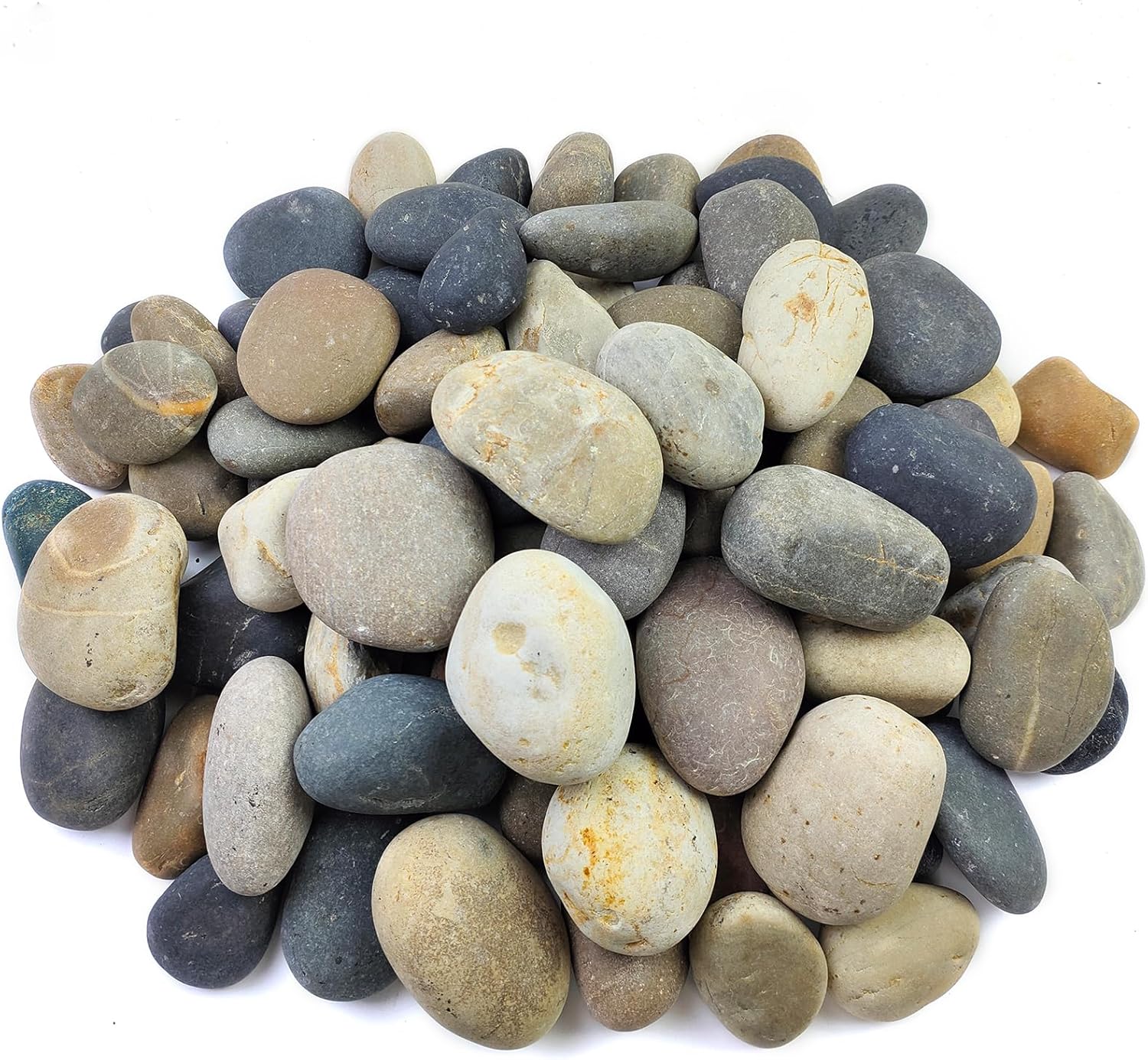 Hardscaping Materials - FANTIAN 40 lb Natural Unpolished Bulk Rocks Mexican Beach Pebbles, 3-4 Inch Decorative River Rocks for Outdoor Landscaping, Vase, Garden Paving, Plant Rocks, Crafting and Walkways