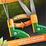 GRÜNTEK Grass Shears Swift 380 mm 360° Rotating Blade Ergonomic Grip view 5
