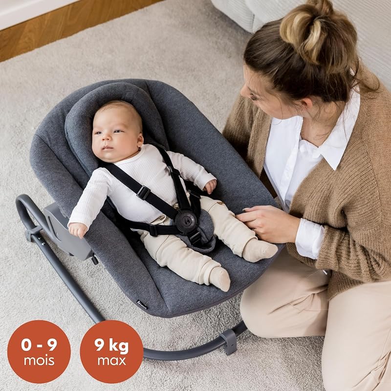 Siège Nouveau-Né Alpha Bouncer Premium, Dark Grey