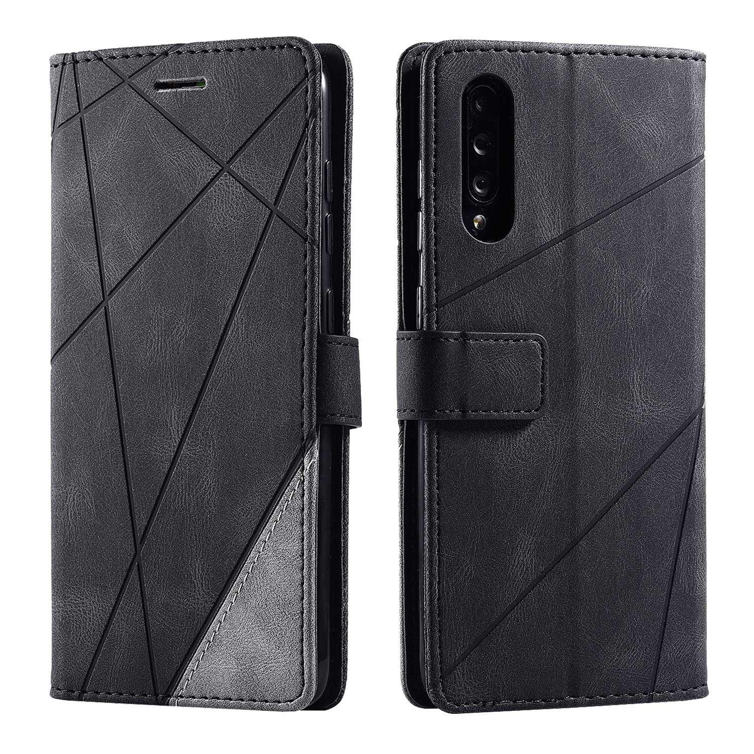 SONWO Case for Galaxy A70 Case, Premium Leather Flip Wallet Case Magnetic Closure Card Slots Kickstand Phone Case for Samsung Galaxy A70, Black