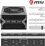 MSI MAG A650BN 650W 80 Plus Bronze Power Supply 12V Single-Rail 120mm view 5