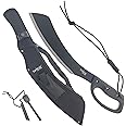 Tactical Master 20" Fixed Blade Machete with a Survival Fire Starter, for Camping, Tactical, Outdoor